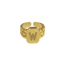 Anillo de mujer con letra del alfabeto. 29