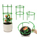 Anillo de soporte redondo para plantas, 9 unidades, 16,5 cm, soporte de plástico para sostener los tallos de plantas de interior y cultivadas 3