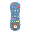 Anneau de dentition en silicone pour bébé 13,5 x 5,5 cm Forme de télécommande avec ours en peluche Anneau de dentition pour bébé sûr Aide à la dentition 4
