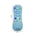 Anneau de dentition en silicone pour bébé 15 x 5 cm Anneau de dentition pour enfant en forme de télécommande Jouet sûr pour les dents Développement moteur 2
