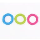 Anneau en caoutchouc pour chiens avec pointes de massage jouet à mâcher 9,5 cm couleur aléatoire rose bleu jaune 2