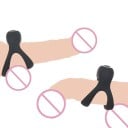 Anneaux de constriction vibrants en silicone pour pénis et testicules avec contrôle à distance via application mobile vibrations intelligentes 6