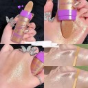 Ansigts highlighter Glitrende, lysende pudder Langtidsholdbar, skinnende pudder Highlighter til ansigt og krop 3