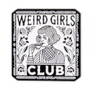 Anstecknadel Weird Girls Club ca. 3,1 x 3,2 cm schwarz-weißes Klappenpin Abzeichen Zubehör für Kleidung Rucksack modischer Schmuck Geschenk 1