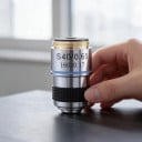 Ανταλλακτικός αχρωματικός φακός 40x με ασημένιο σώμα για βιολογικό μικροσκόπιο με διάμετρο 0,65 και συζευγμένη απόσταση 185 mm 5