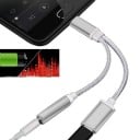 Αντάπτορας διακλάδωσης USB-C σε 3,5 χιλιοστά jack και USB-C για ταυτόχρονη φόρτιση και ακρόαση μουσικής Νάιλον επένδυση Θήκες από αλουμίνιο 6