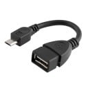 Αντάπτορας Micro USB αρσενικό σε USB θηλυκό με κοντό καλώδιο Για τη σύνδεση αξεσουάρ USB σε συσκευή με υποδοχή Micro USB Μαύρο χρώμα 1