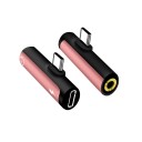Αντάπτορας USB-C σε 3,5mm jack και USB-C για ακουστικά και φόρτιση ταυτόχρονα Συμπαγές σώμα από κράμα αλουμινίου και TPE Πλευρική υποδοχή 4