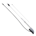 Antena pentru motocicletă pentru radio audio și navigație lungime 119 cm adaptor 10,3 mm argintie cu bază și cablu pentru recepție AM și FM pe motocicletă 1
