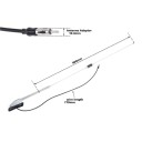 Antenne de moto pour radio audio et navigation longueur 119 cm adaptateur 10,3 mm argentée avec base et câble pour réception AM et FM sur moto 5