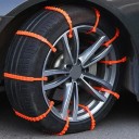 Anti-Slip Snow Chains 20 pcs Nylon Tie Straps for Tyres Universal for Cars and SUVs Orange for Snow and Ice 4