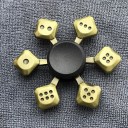 Anti-stress metal fidget spinner with decorative design Spinning finger toy for relieving tension Antique gold appearance Size approx. 6 cm 7