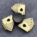 Anti-stress metal fidget spinner with decorative design Spinning finger toy for relieving tension Antique gold appearance Size approx. 6 cm 19