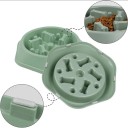 Anti-synke skål 19x23x5cm til katte og hunde med indvendige fremspring for at kontrollere hurtig fodring, forhindre mad i at synke, ergonomisk design 2