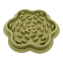 Anti-synke skål formet som en blomst 23x23x2,5 cm til katte og hunde med indvendige fremspring, en sikker skål med et ergonomisk design og nem vedligeholdelse, der fremmer langsom fødeindtagelse. 5