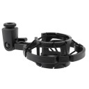 Anti-vibration Microphone Holder with Flexible Suspension Dampens Shocks and Vibrations During Recording Thread for Stand Black ABS Plastic 14 x 10 x 3