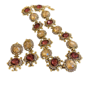 Antieke set oorbellen en ketting 33,6 cm ketting en oorbellen 4,4 cm Koperlegering Luxe sieraden voor vrouwen Speciale gelegenheden 5