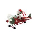 Antique Iron Christmas Pendant 12 x 12.5 cm Aeroplane with Snowman Retro Hanging Decoration for Tree Windows Door Frames 2