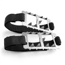 Antiscivolo per scarpe con punte metalliche 10 x 5,2 cm Rampini sotto il centro del piede con cinturino in velcro 1 paio per ghiaccio e neve 2