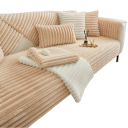 Antisklidsoverdrag til sofa med plyschstriber 70 x 150 cm imitation af kaninpels vaskbart i vaskemaskine til sofa og divan i stuen 7