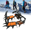 Antislip crampons voor schoenen 12 tanden 4 cm punten Manganese staal TPU Universele maat 36–46 Opbergtas IJs en sneeuw Wandelen 1