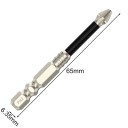 Antislip PH2-bit, 65 mm lang, met versterkte kern en gekartelde kop voor nauwkeurig schroeven zonder de schroefkop te beschadigen 2