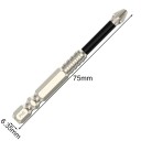 Antislip PH2-bit, 75 mm lang, met verlengde versterkte kern en gekartelde kop voor het schroeven op moeilijk bereikbare plaatsen 2