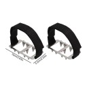 Antislip schoenbeschermers met metalen punten 10 x 5,2 cm Crampons onder het midden van de voet met klittenband 1 paar voor ijs en sneeuw 5