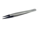 Antistatisk pincet ESD-259 med flade, udskiftelige plasthoveder og håndtag i rustfrit stål til service af ure og elektroniske komponenter 1