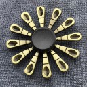 Αντιστρες μεταλλικός fidget spinner με διακοσμητικό σχέδιο Περιστρεφόμενο παιχνίδι για τα δάχτυλα για την ανακούφιση της έντασης Παλιού χρυσού 16