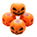 Antistress-Knetspielzeug Kürbis mit Geist ca. 6 cm orange-weiß entspannendes Handspielzeug zur Stressbewältigung Halloween Dekoration 2