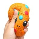 Antistress krammesmåkage til afspænding Med et smilende ansigt og farverige prikker Blød polyurethan Orange 11,5 x 5,5 cm 5