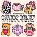 Antistress-Malbuch Stress Relief mit niedlichen Motiven 20×20 cm einfache Bilder zum Ausmalen für Kinder und Erwachsene 1