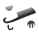 Antisztatikus hajkefe 22 x 6 cm Széles fogakkal akasztóval Stílushajkefe göndör hajhoz Puha fésű 2