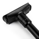 Aparador de barba preto ajustável com 5 lâminas aparador manual com 6 níveis de ajuste da lâmina Aparador de barbas de luxo com suporte 10,8 cm x 5 cm x 1,3 cm 6