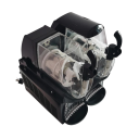 Aparat de gheață zdrobită 2 x 2 l Aparat de gheață zdrobită 220V Două recipiente 34 x 37 x 44 cm Uz casnic și comercial Răcire rapidă 2