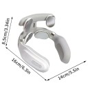 Aparat de masaj pentru gât 16x14x8,5 cm Aparat de masaj încălzit pentru gât cu vibrații, lumină, respirație și compresie Protecție coloană vertebrală Relaxare gât 2