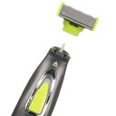 Aparat de ras electric MLG, aparat de tuns portabil în formă de T, încărcare USB, lavabil, pentru barbă și corp, aparat de ras pentru bărbați și femei, din oțel inoxidabil 3