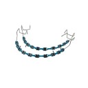Aparat dentar decorative false dentare 5 x 4,6 cm Păr de răsucire cu cârlig și fir metalic Ornament dentar temporar cu cutie 12
