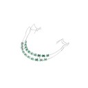 Aparat dentar decorative false dentare 5 x 4,6 cm Păr de răsucire cu cârlig și fir metalic Ornament dentar temporar cu cutie 17