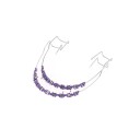 Aparat dentar decorative false dentare 5 x 4,6 cm Păr de răsucire cu cârlig și fir metalic Ornament dentar temporar cu cutie 16