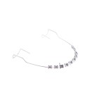 Aparat dentar decorative false dentare 5 x 4,6 cm Păr de răsucire cu cârlig și fir metalic Ornament dentar temporar cu cutie 5