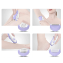 Aparat electric de epilare 6,5 x 11 cm Epilator violet reîncărcabil cu 4 accesorii Îngrijire a pielii și ajustare a părului alimentat prin USB 2