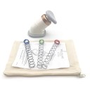 Aparelho de massagem para o pescoço e mandíbula para tonificação dos contornos do rosto e eliminação do queixo duplo com molas intercambiáveis 136 x 5,6 x 4,2 cm 2