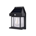 Aplică solară LED de perete 17x12x6 cm Lumină de securitate pentru exterior cu senzor de mișcare IP65 Iluminare impermeabilă pentru fațadă 1