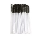 Aplicadores plásticos para máscara de pestanas 50 unid Pincéis para pestanas com cabo longo e fino Para aplicação de máscara 1