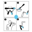 Aplikator pentru spate Crema autobronzantă și alte creme Pliabil dublu față 35 cm Anti-șoapte Negru-albastru Portabil Pentru întregul corp 5