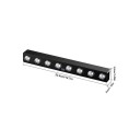 Aplique Solar 32,4x3 cm 8 LED Branco Frio Luz Exterior à Prova de Água para Paredes de Jardins Varandas Caminhos Iluminação Decorativa 2