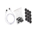 Apoyabrazos 13 x 31 x 16 cm para Renault Clio 3 4 y Renault Captur PU cuero ABS plástico Consola central con USB y accesorios de montaje 4