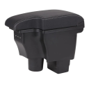 Apoyabrazos de cuero para Mazda CX-3 y Mazda 2 Skyactiv con USB, apoyabrazos deslizante con caja de almacenamiento, cuero sintético, instalación sencilla, accesorios para automóviles 5